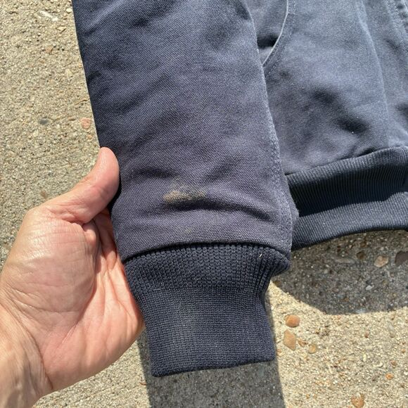 Vintage Carhartt Jacket Women’s XS (0/2) Hooded Navy Blue FFA USA Union Made - Picture 4 of 16